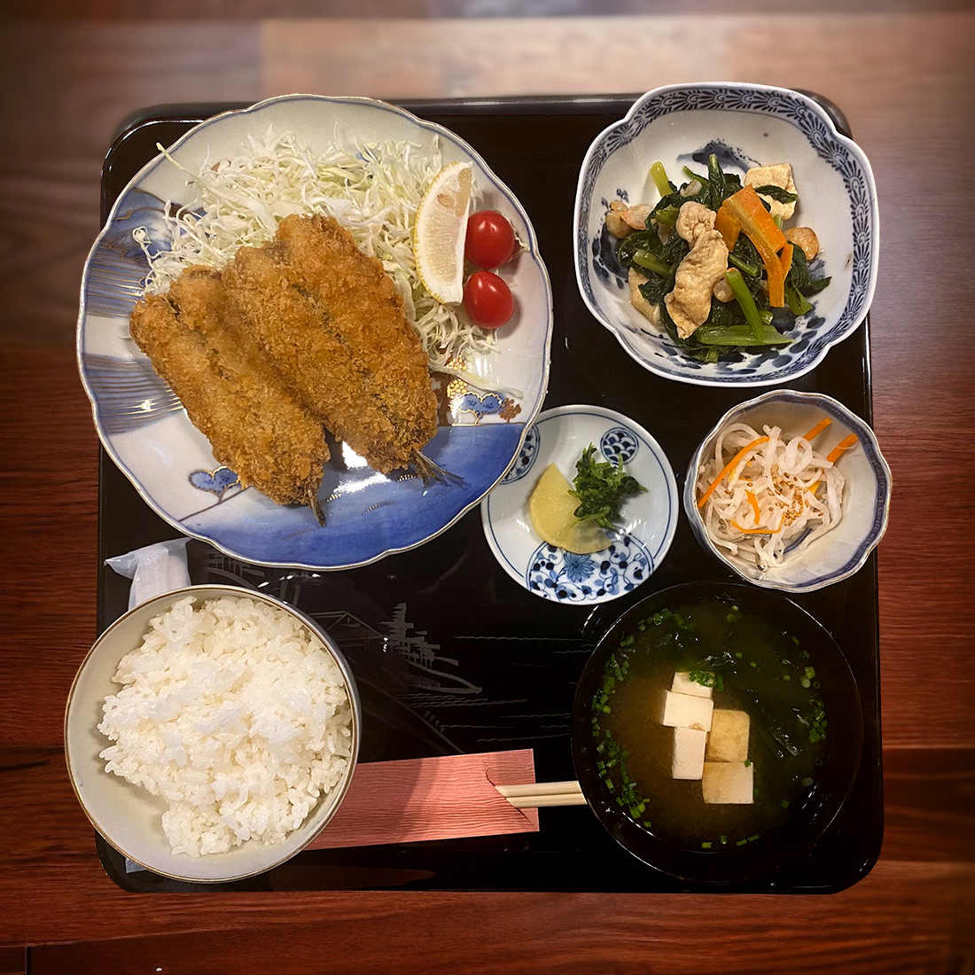 イワシフライ定食